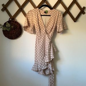 Majorelle Portia Taupe Wrap Dress Sz XXS
